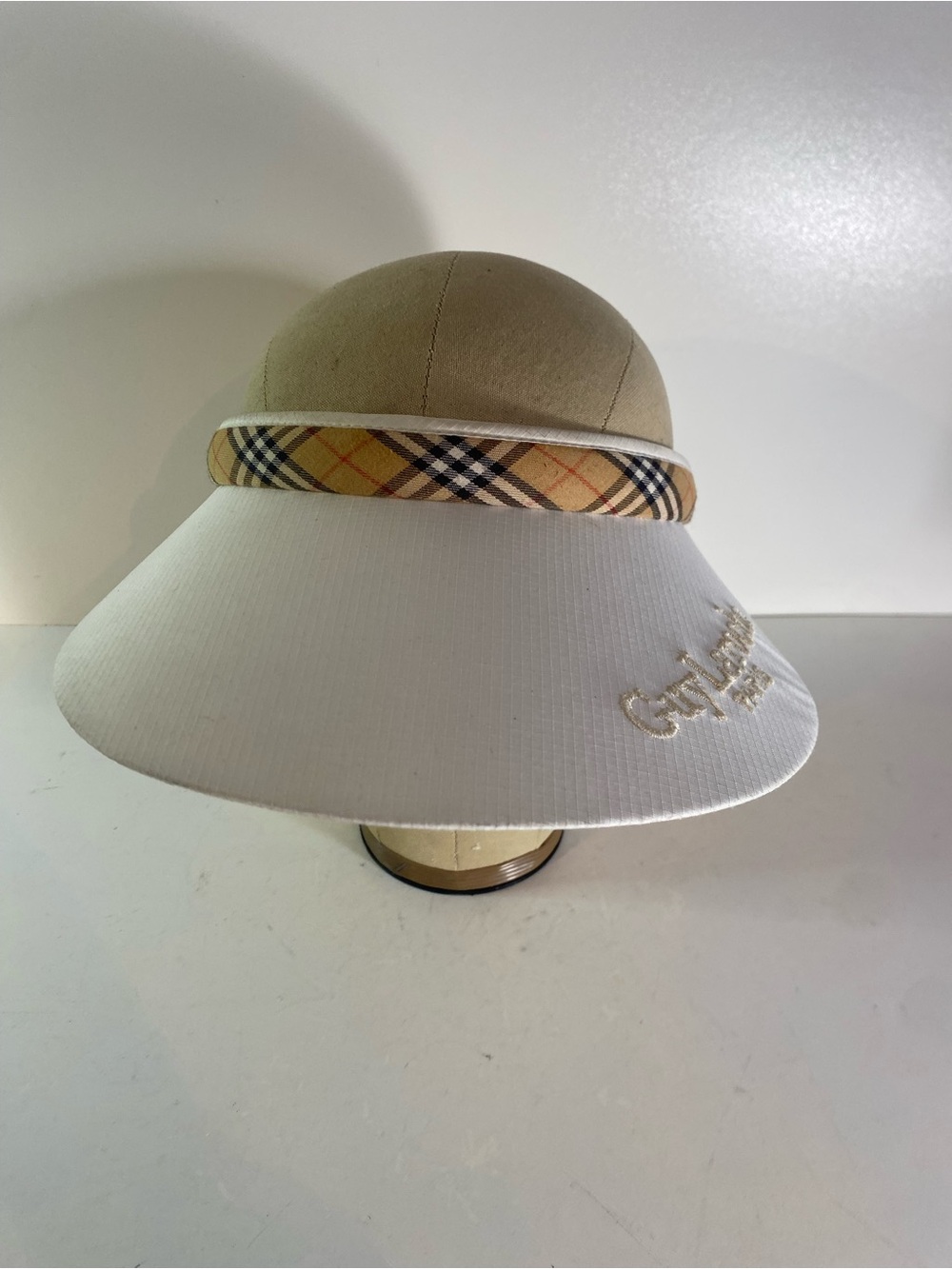 Vintage 80s Guy Laroche + Burberry Sun Visor